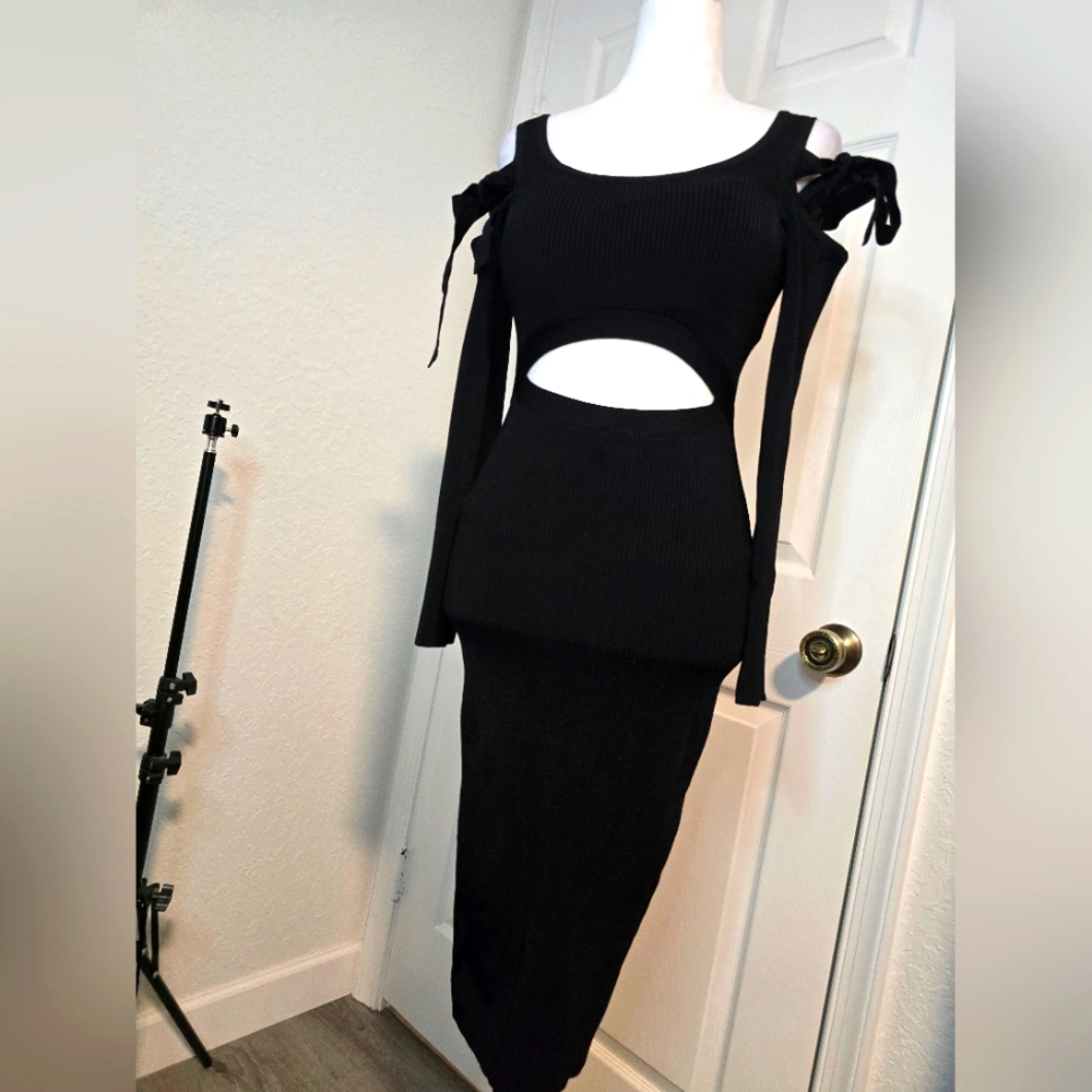 BEBE Cutout Stretchy Dress